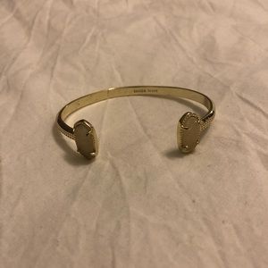 Kendra Scott white and gold cuff